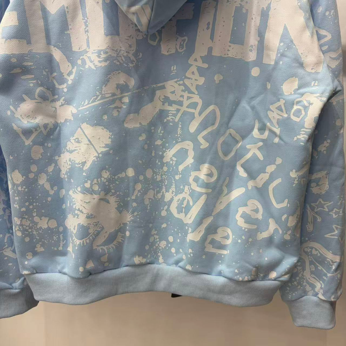 Mixed Emotion Graffiti Zip-Up Hoodie