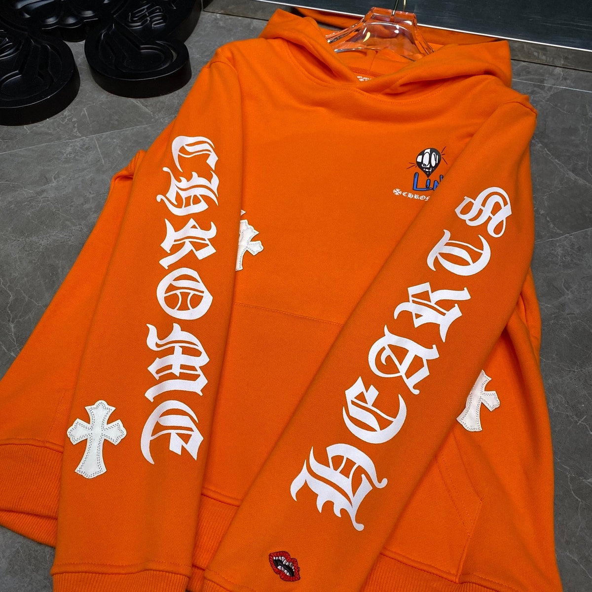 Chrome Hearts x Link 'Build No Control' Orange Hoodie
