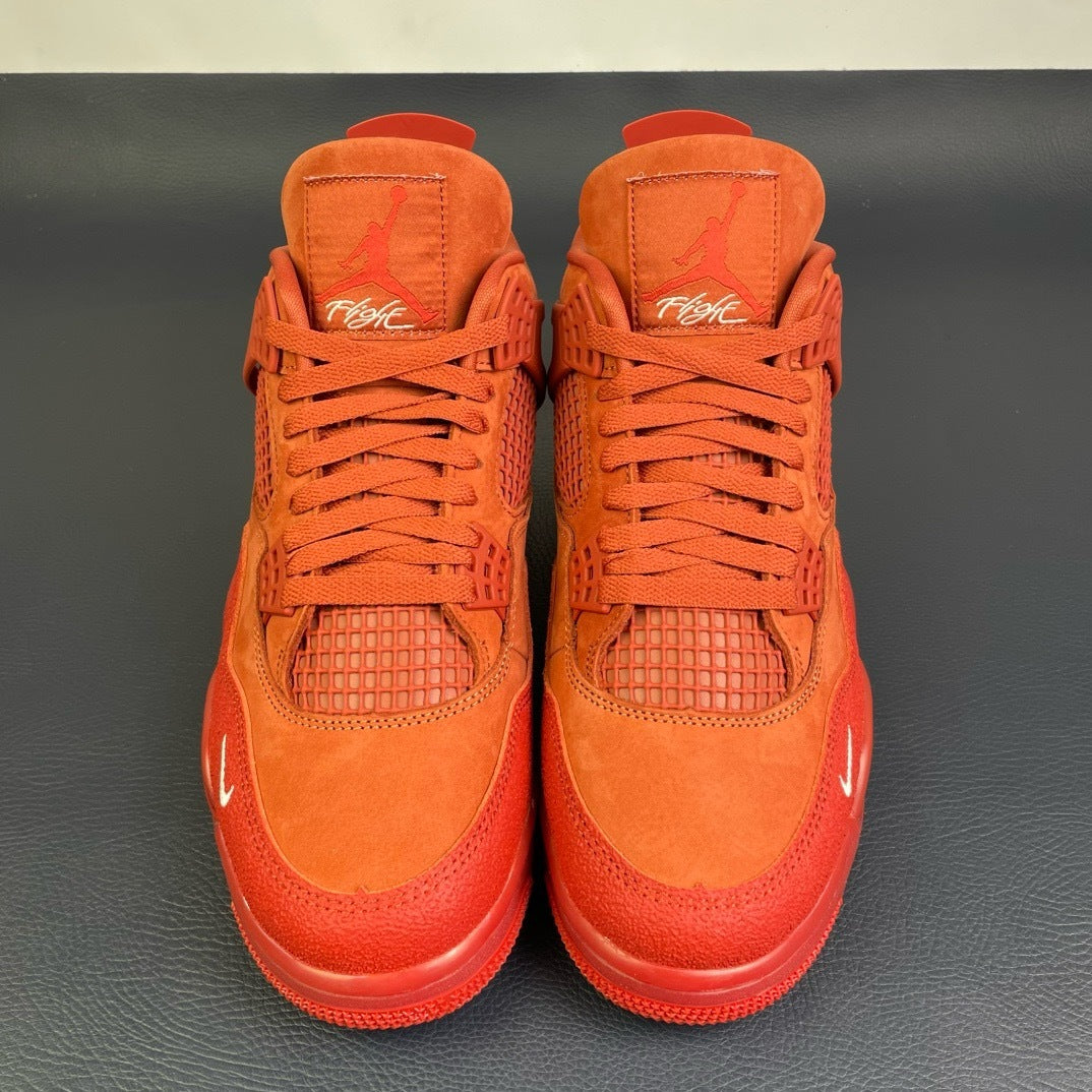 Air Jordan 4 University Red Bike - heel view with BIKE and Nike Air branding