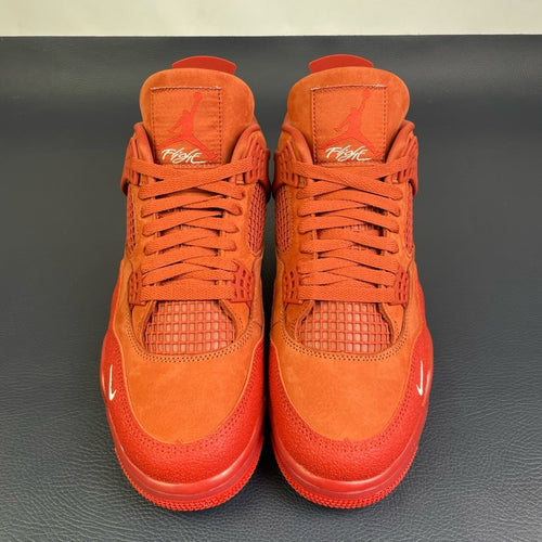 Air Jordan 4 University Red Bike - heel view with BIKE and Nike Air branding