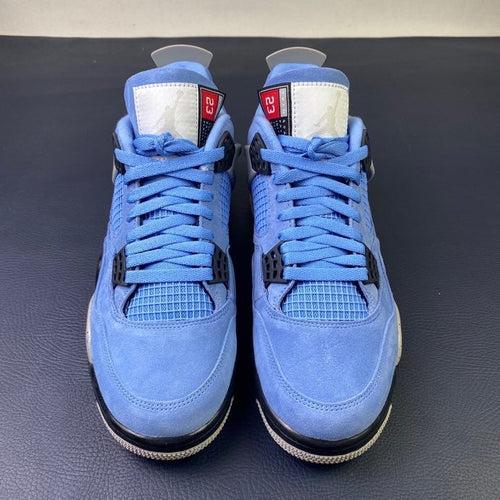 Air Jordan 4 University Blue - front toe box pair view