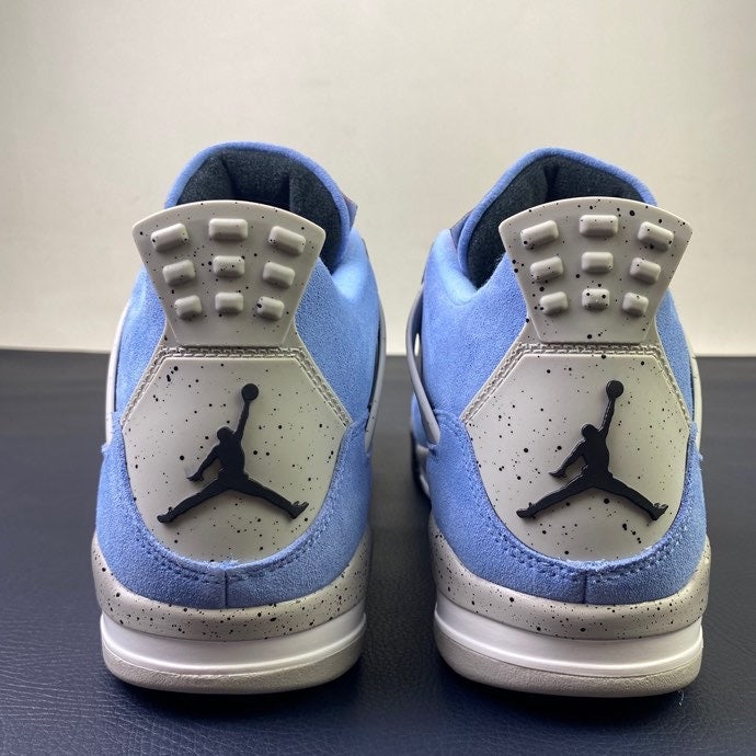 Air Jordan 4 University Blue - heel view with Jumpman logo