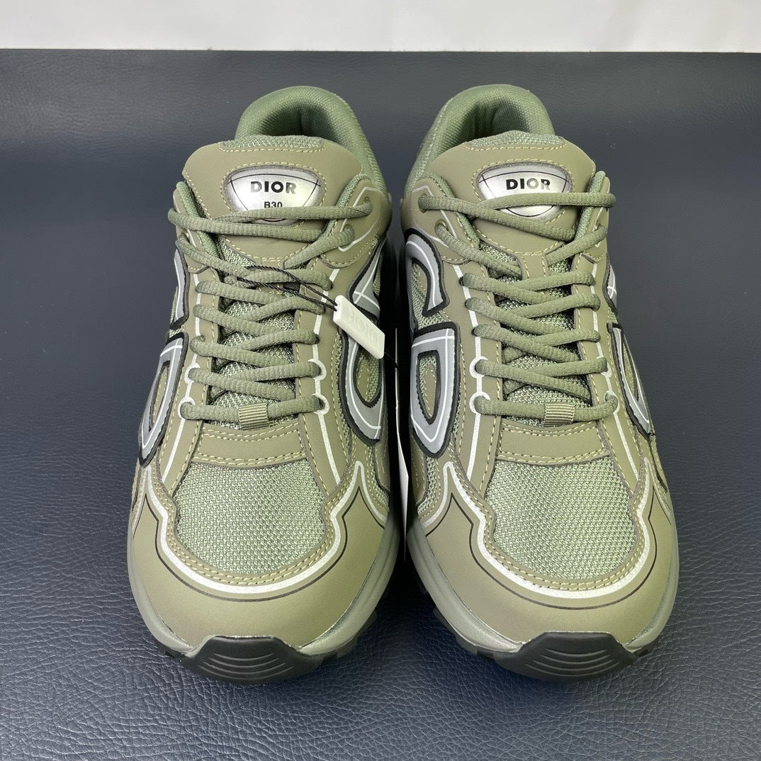 Dior B30 Sneaker Khaki - Pair Side View 3