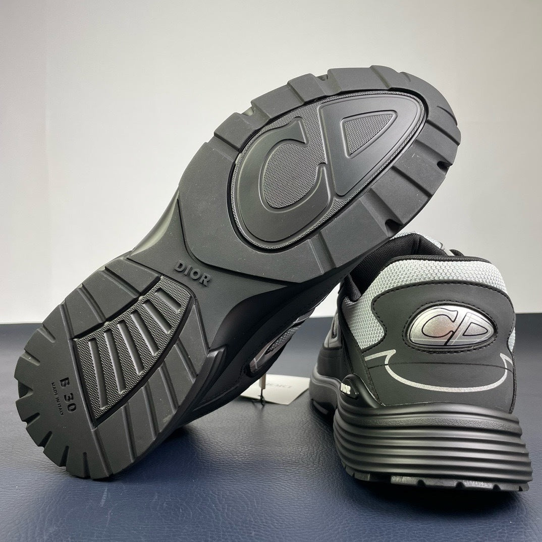Dior B30 Sneaker Grey Black - Sole and Heel View