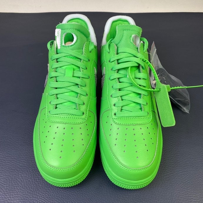 Louis Vuitton x Nike Air Force 1 Low Light Green Spark - Top Down View