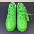 Louis Vuitton x Nike Air Force 1 Low Light Green Spark - Top Down View