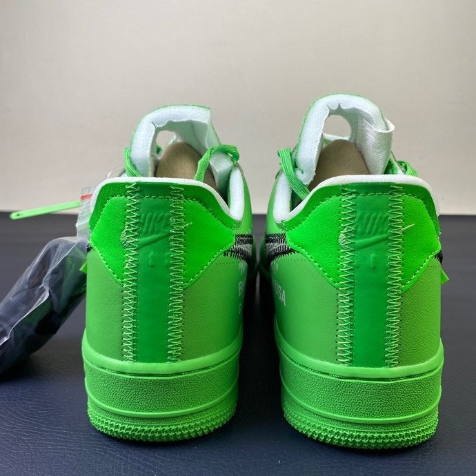 Louis Vuitton x Nike Air Force 1 Low Light Green Spark - Heel View