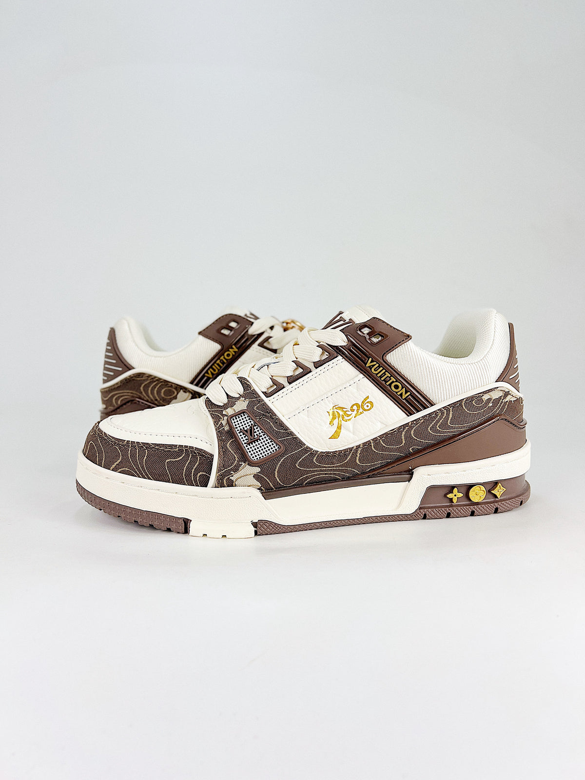 LV Trainer Sneaker Brown Monogram – lateral view