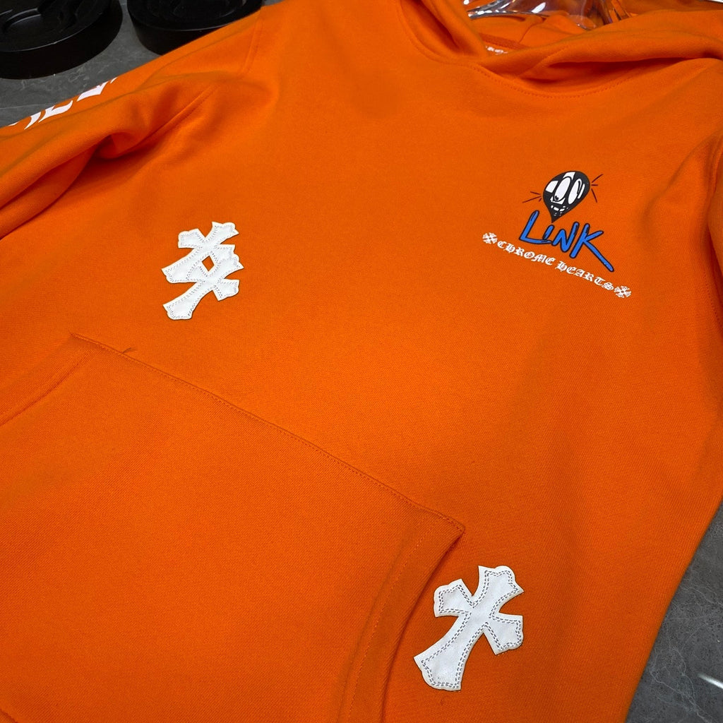 Chrome Hearts x Link 'Build No Control' Orange Hoodie