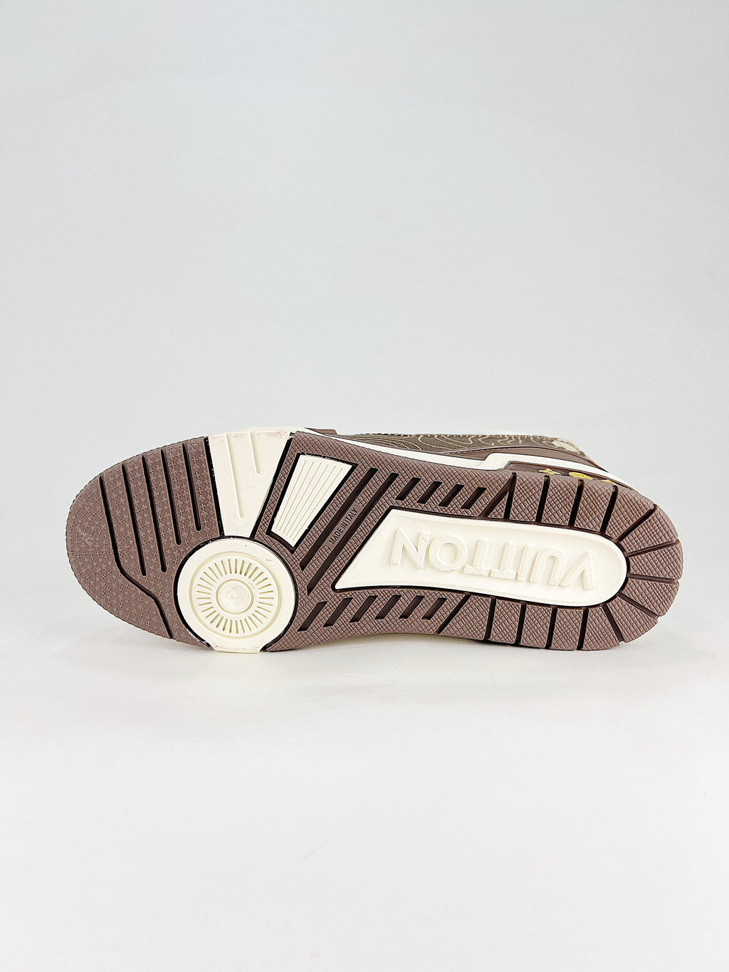 LV Trainer Sneaker Brown Monogram – outsole view