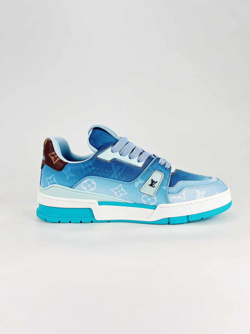 LV Trainer #54 Blue Monogram - Front angle