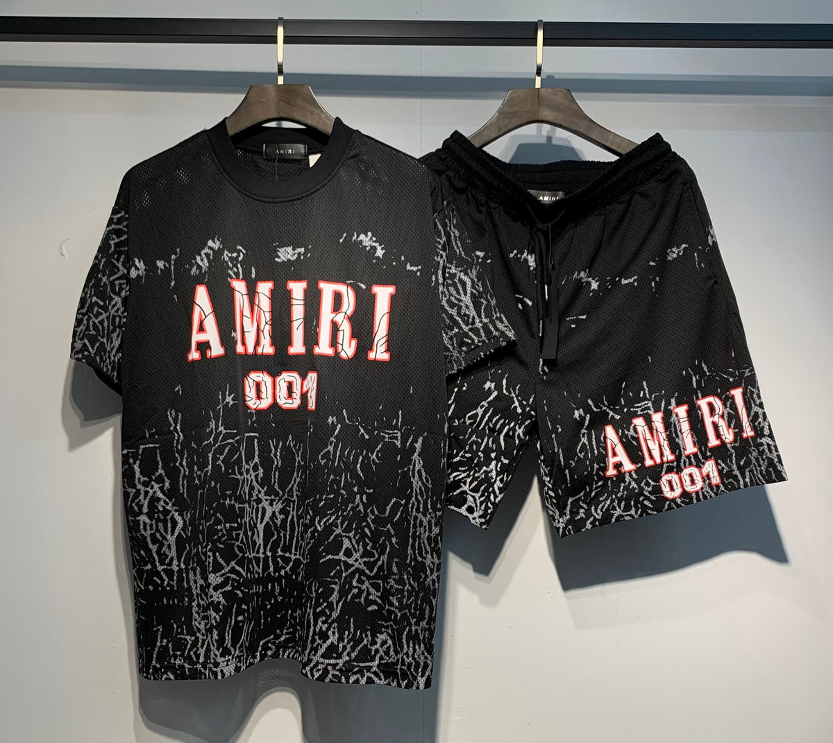 Amiri 001 Mesh Set Black - Hanger Shot