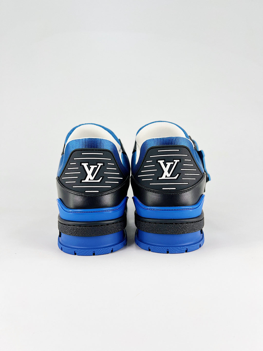 LV Trainer Sneaker Blue Black - Side rear view