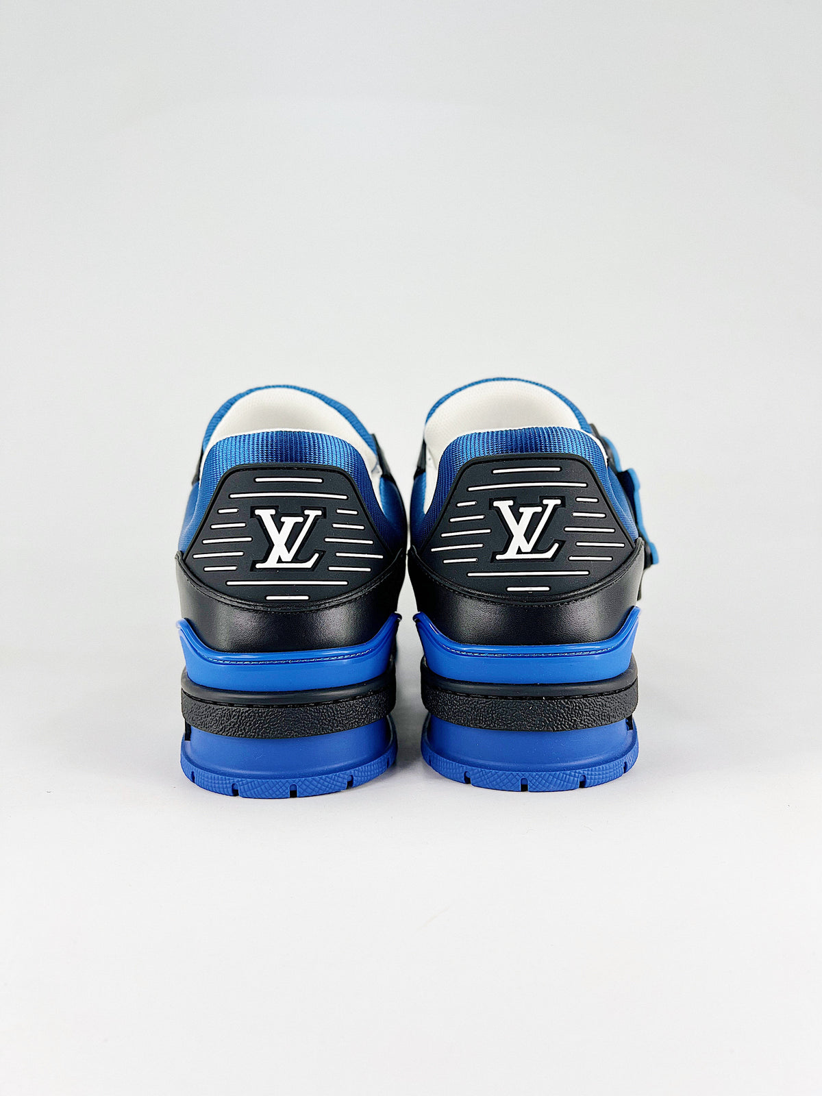 LV Trainer Sneaker Blue Black - Side rear view
