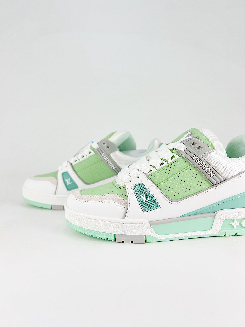 LV Trainer Sneaker Mint Green - Back angle view 2
