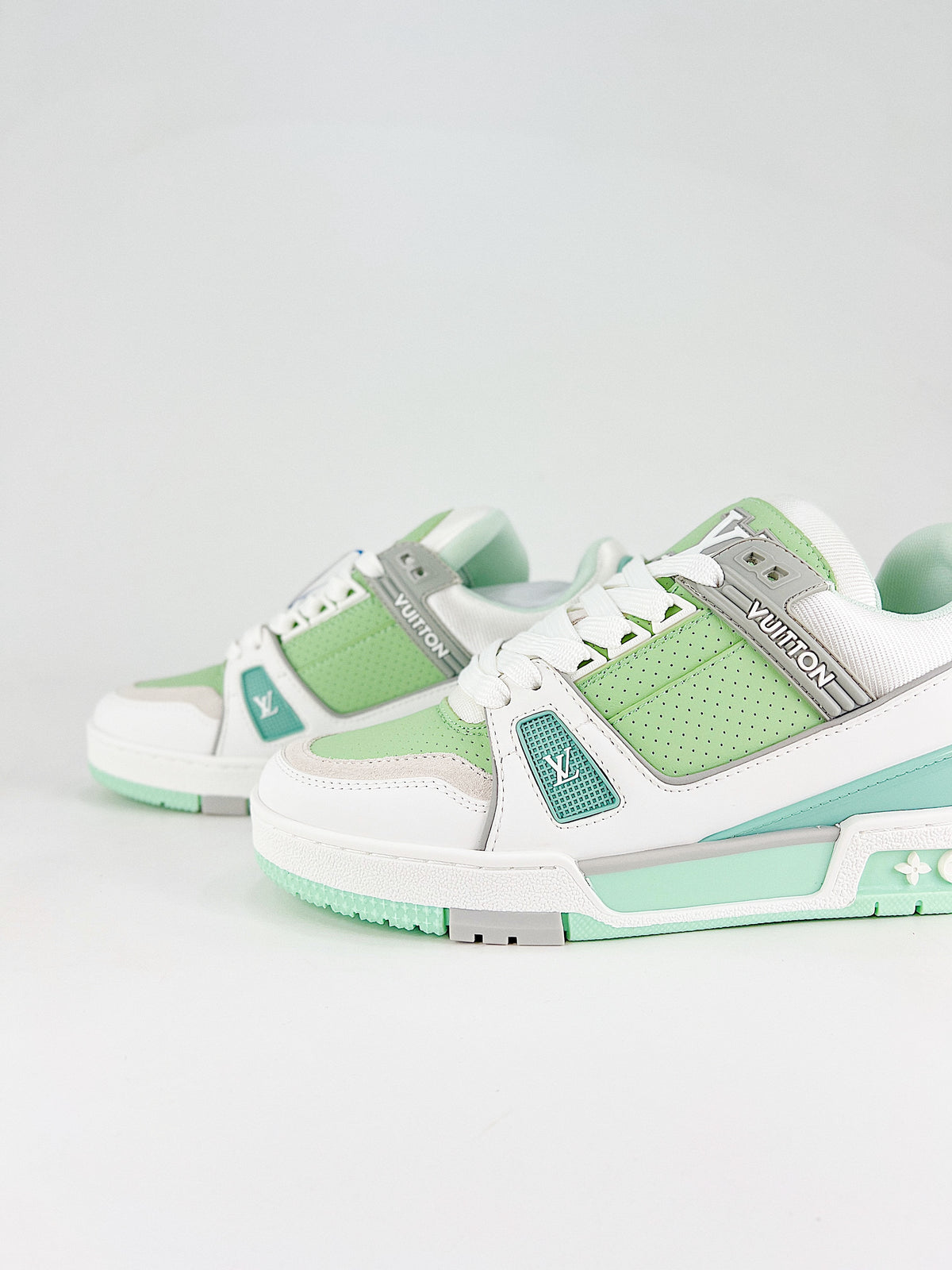 LV Trainer Sneaker Mint Green - Back angle view 2