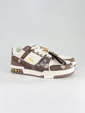 LV Trainer Sneaker Brown Monogram – medial view