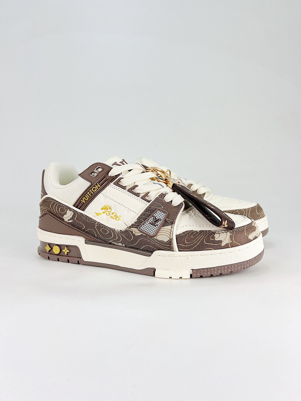 LV Trainer Sneaker Brown Monogram – medial view