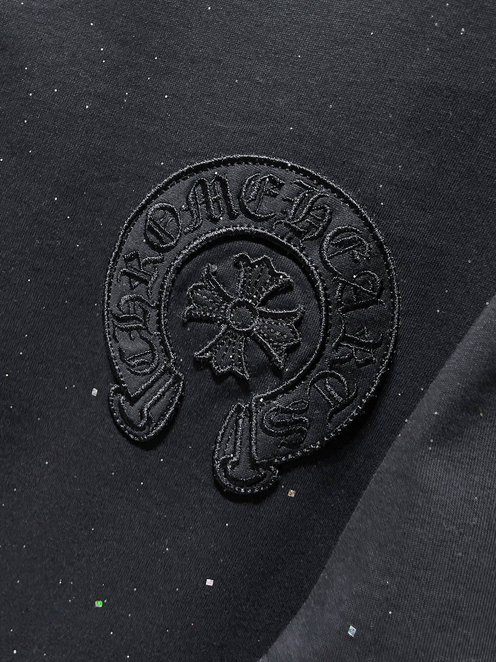 Chrome Hearts Rhinestone Embroidered Horseshoe Tee