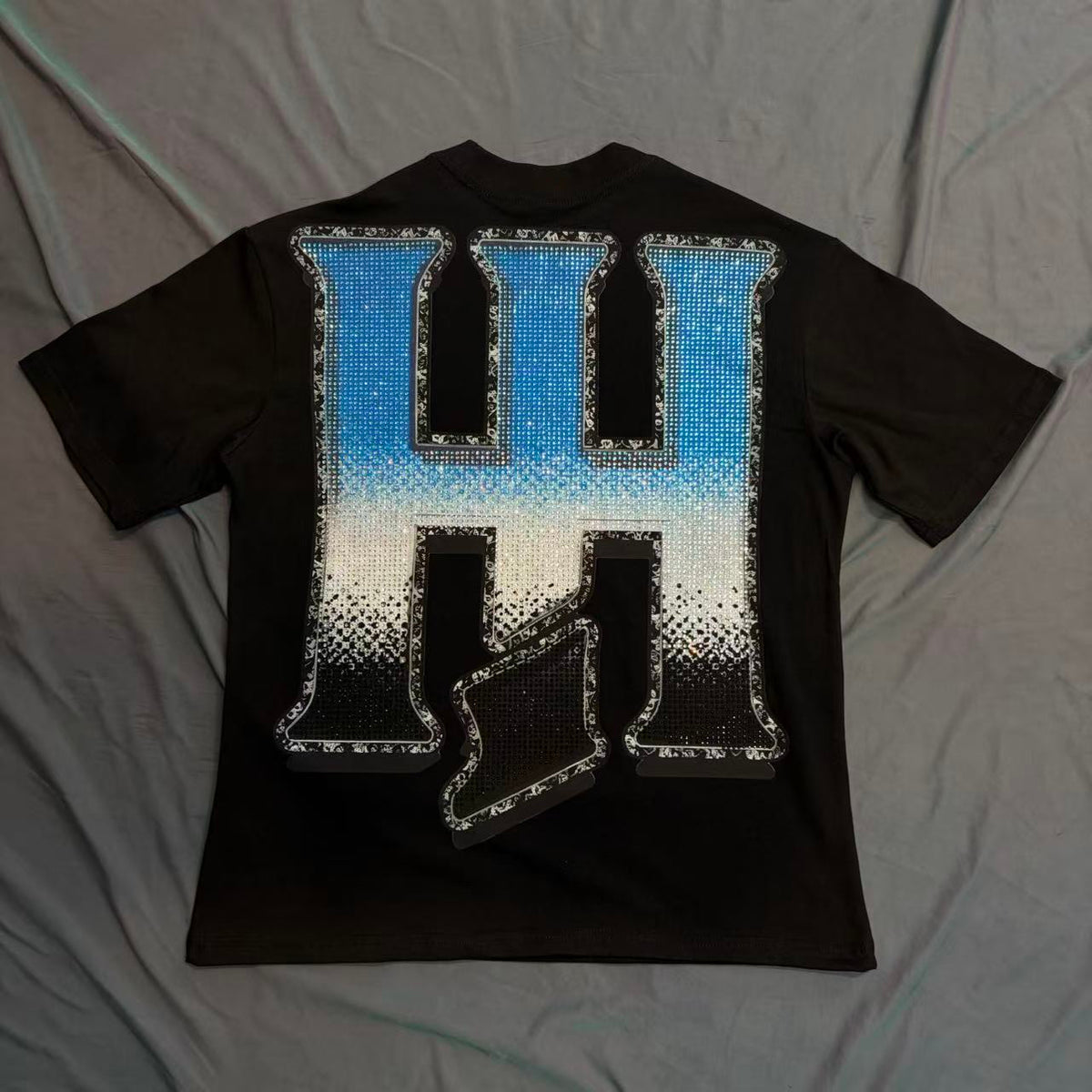 Hustron Angel Rhinestone Graphic Tee
