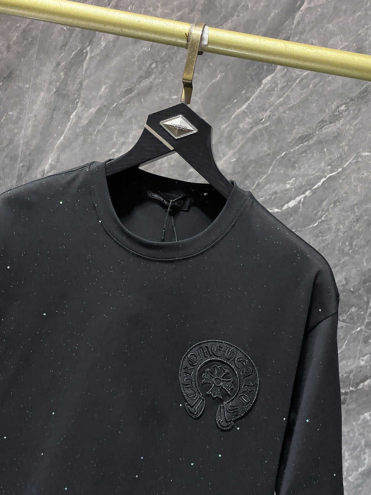 Chrome Hearts Rhinestone Embroidered Horseshoe Tee