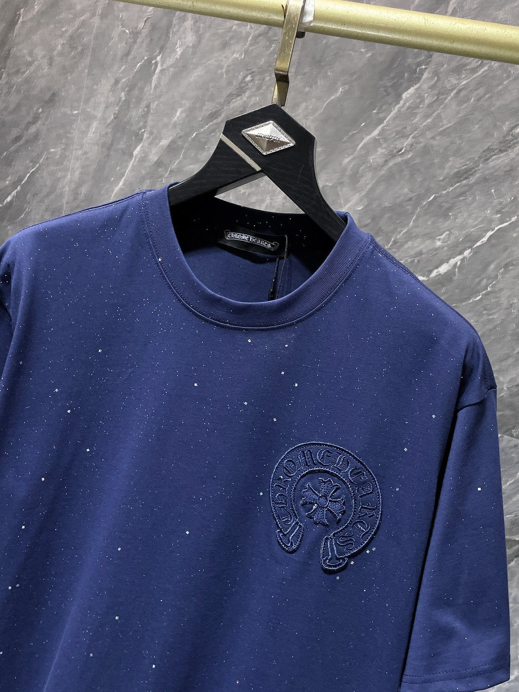 Chrome Hearts Rhinestone Embroidered Horseshoe Tee