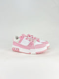 LV Trainer Sneaker Pink White – heel view