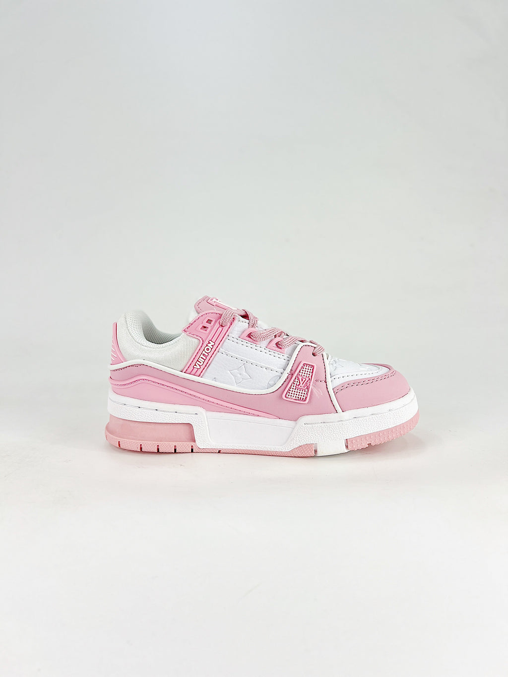 LV Trainer Sneaker Pink White – outsole view
