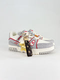 Louis Vuitton LV Trainer White Silver Red - With LV bear charm keychain