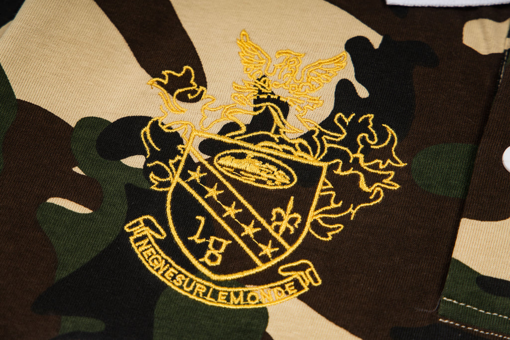 CORTEIZ - LONG SLEEVE CAMO COLLARD TOP