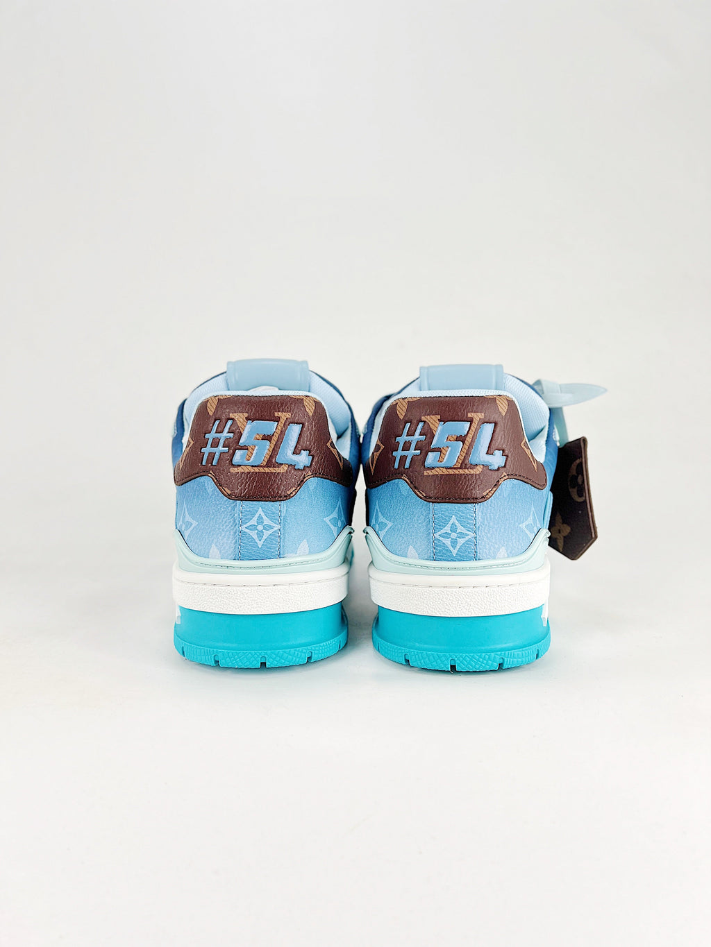 LV Trainer #54 Blue Monogram - Side view