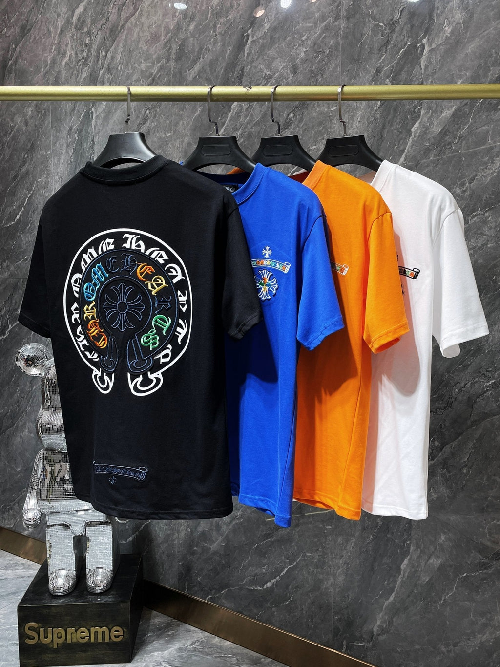 Chrome Hearts Multicolor Horseshoe Embroidered Tee