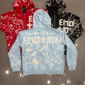 Mixed Emotion Graffiti Zip-Up Hoodie
