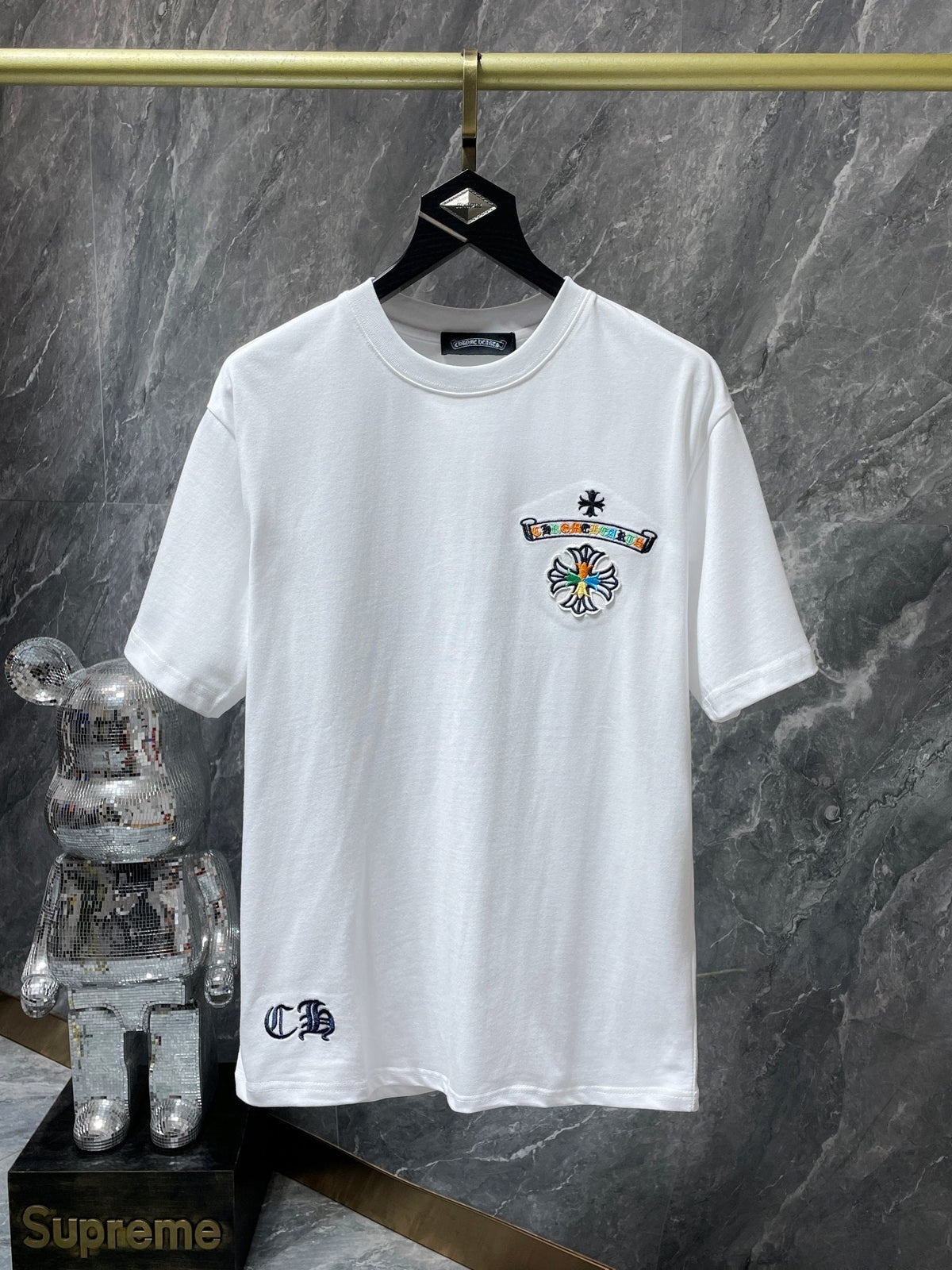 Chrome Hearts Multicolor Horseshoe Embroidered Tee