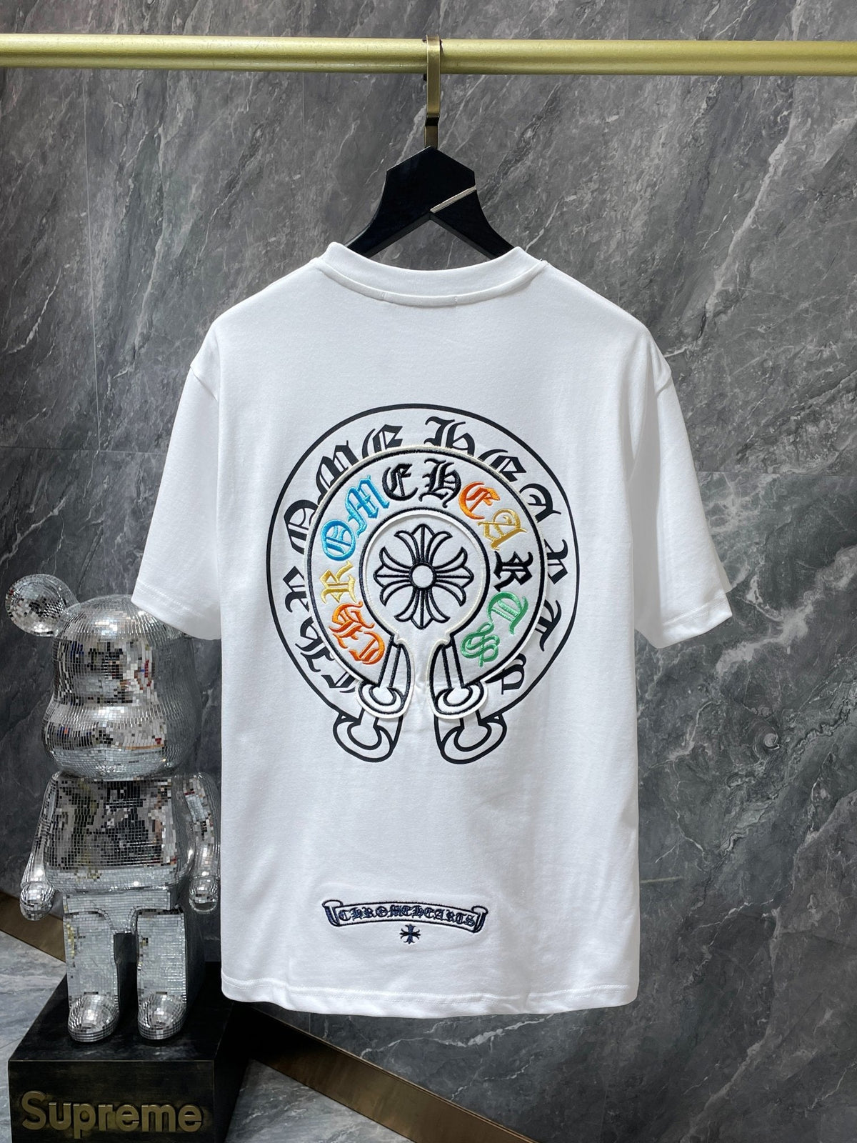 Chrome Hearts Multicolor Horseshoe Embroidered Tee