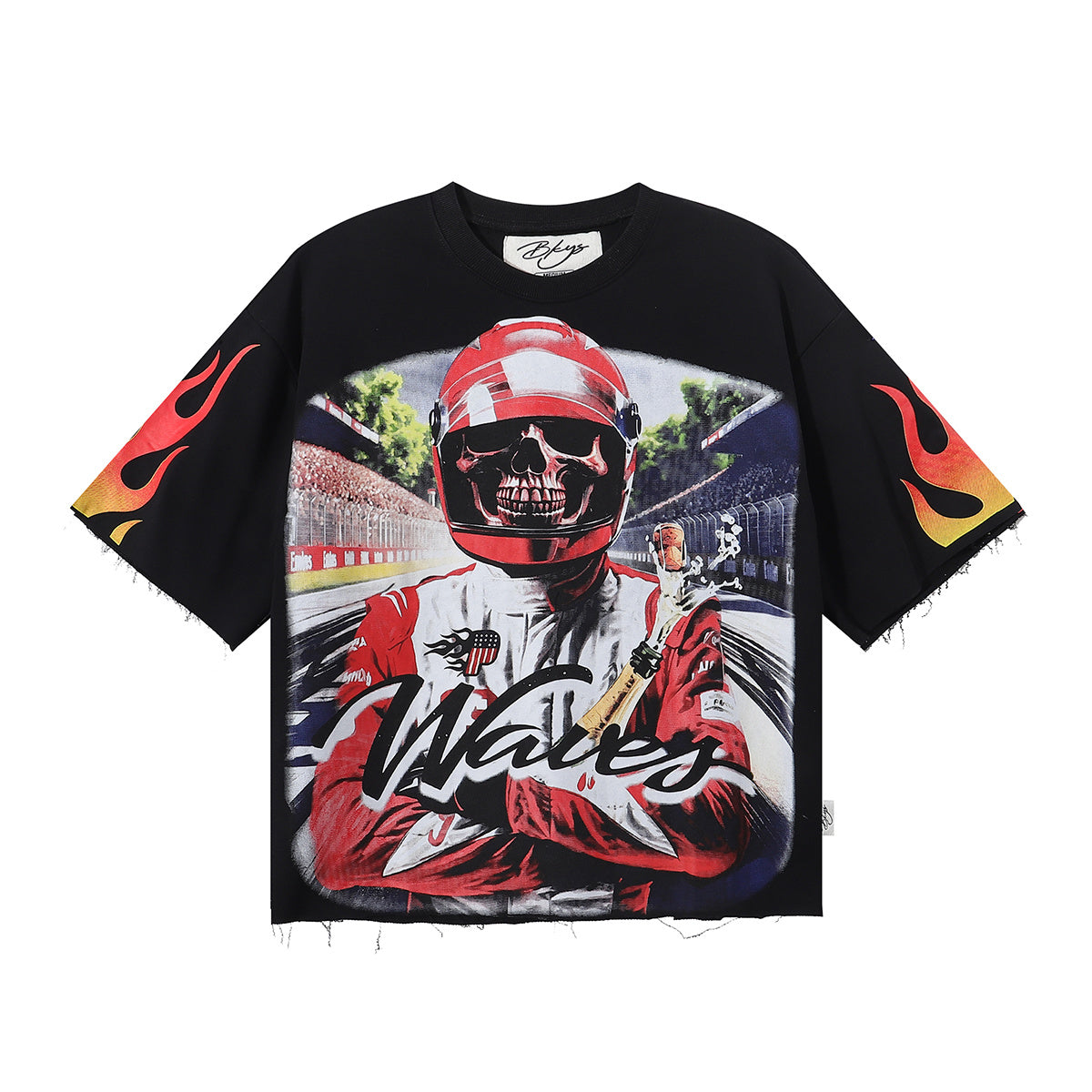BKYS Waves F-Terry Cropped T-Shirt