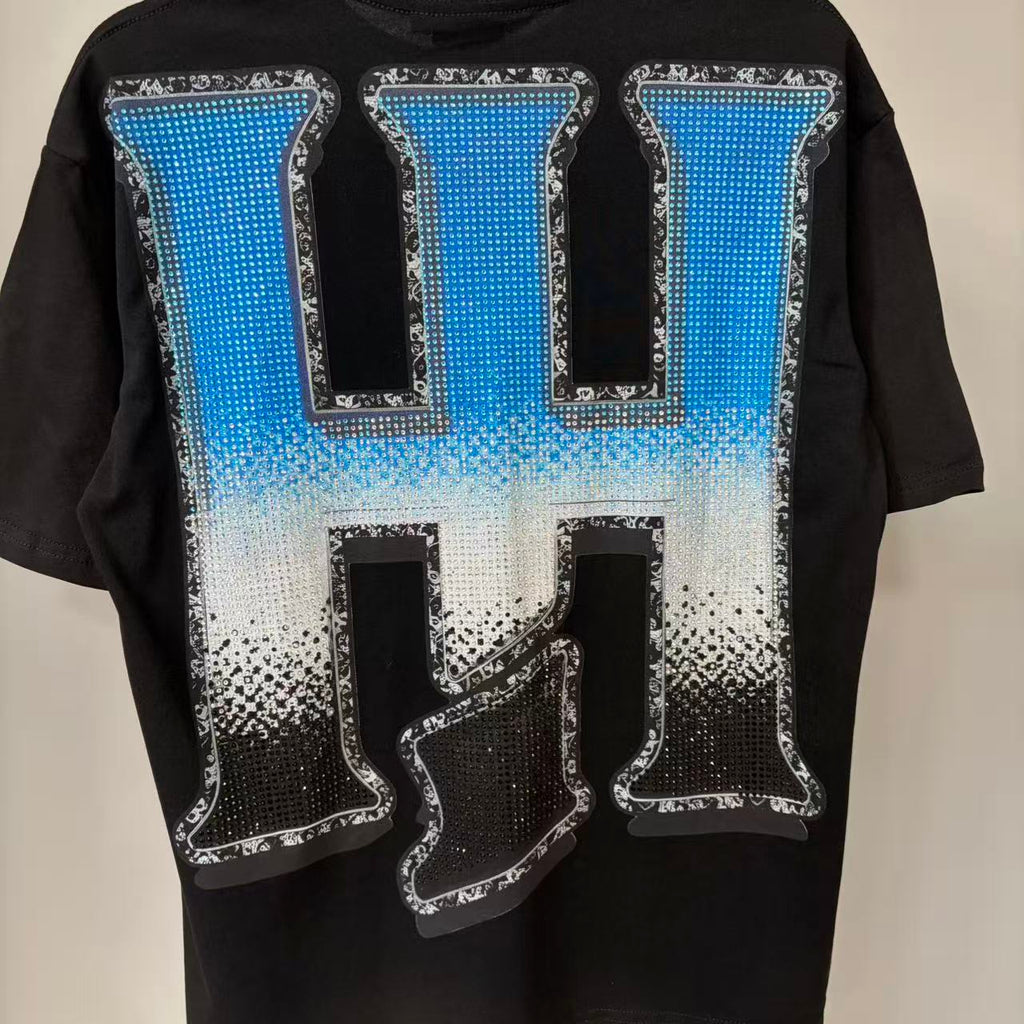 Hustron Angel Rhinestone Graphic Tee