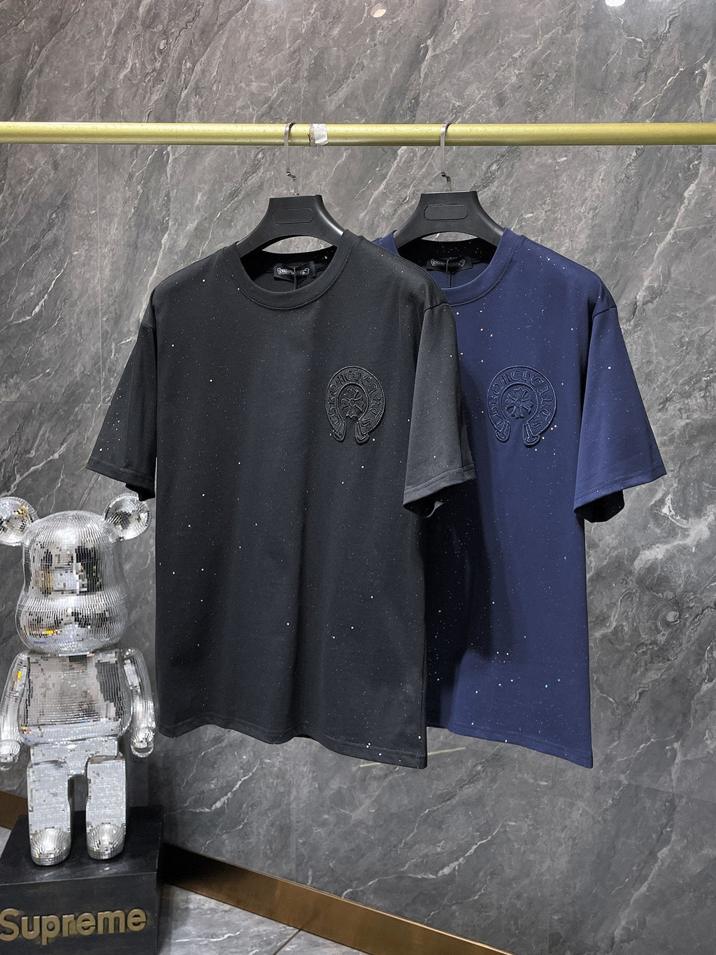 Chrome Hearts Rhinestone Embroidered Horseshoe Tee