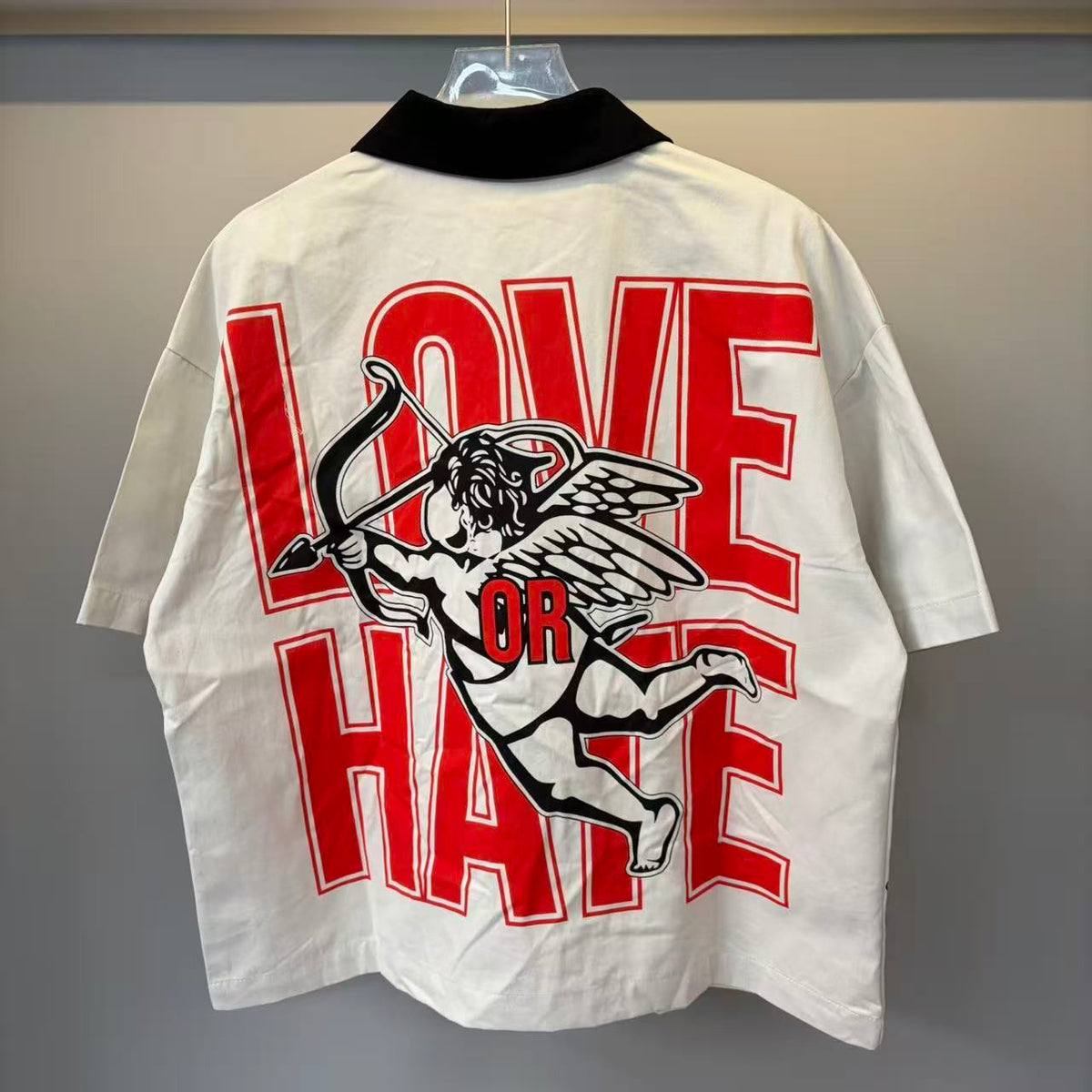 MIXED EMOTIONS ZIP UP COLLARD T-SHIRT