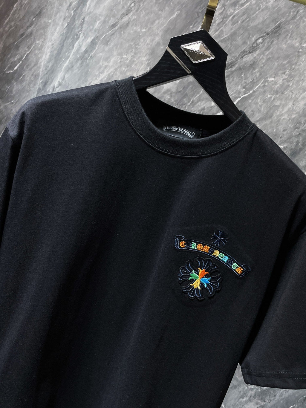 Chrome Hearts Multicolor Horseshoe Embroidered Tee