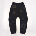 Denim Tears Cotton Wreath Sweatpants Black - Cuff Detail