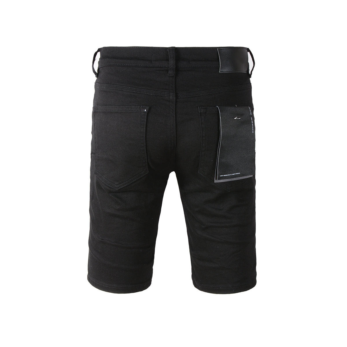 Purple Brand Black Denim Shorts - Front View