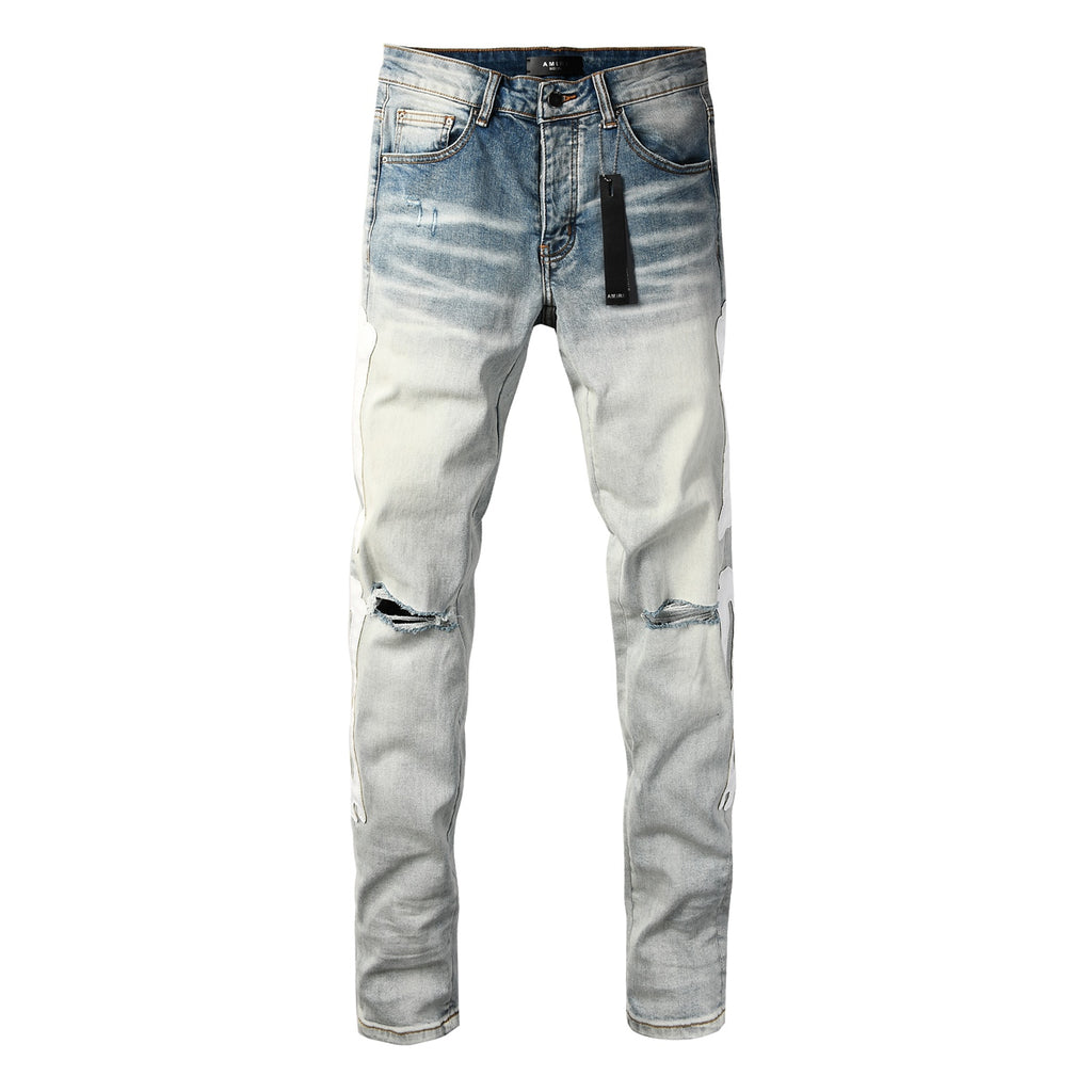 Amiri MX1 Crystal Jeans – Knee distress detail