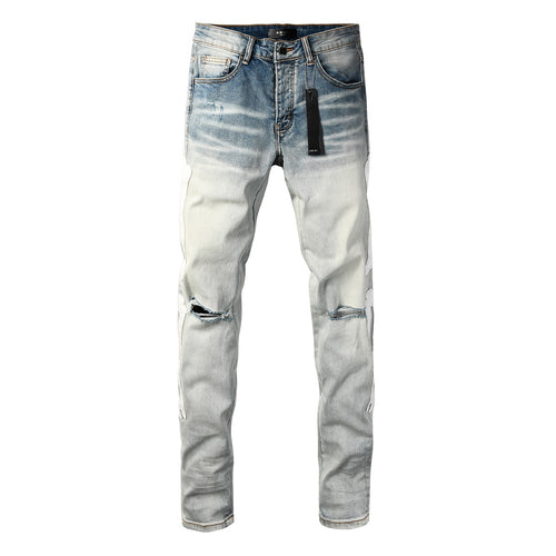 Amiri MX1 Crystal Jeans – Knee distress detail