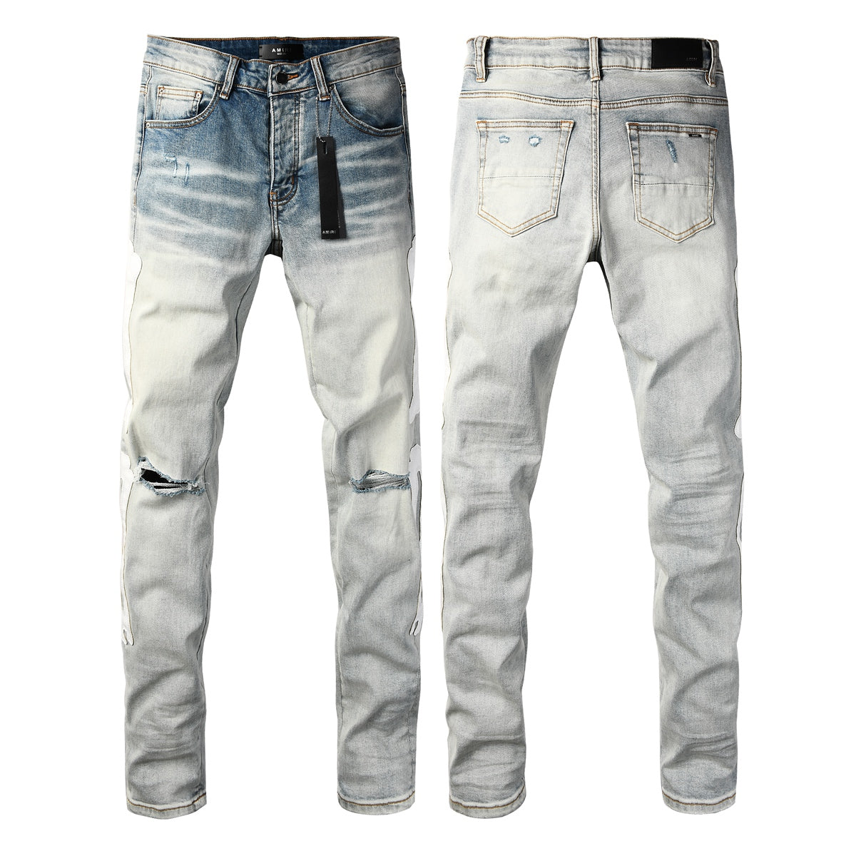 Amiri MX1 Crystal Jeans – Front and back
