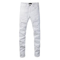 Amiri white distressed jeans - back view
