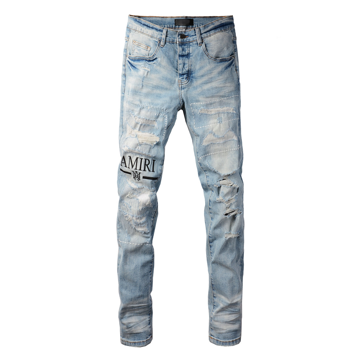 Amiri MA Logo Distressed Jeans – Back View