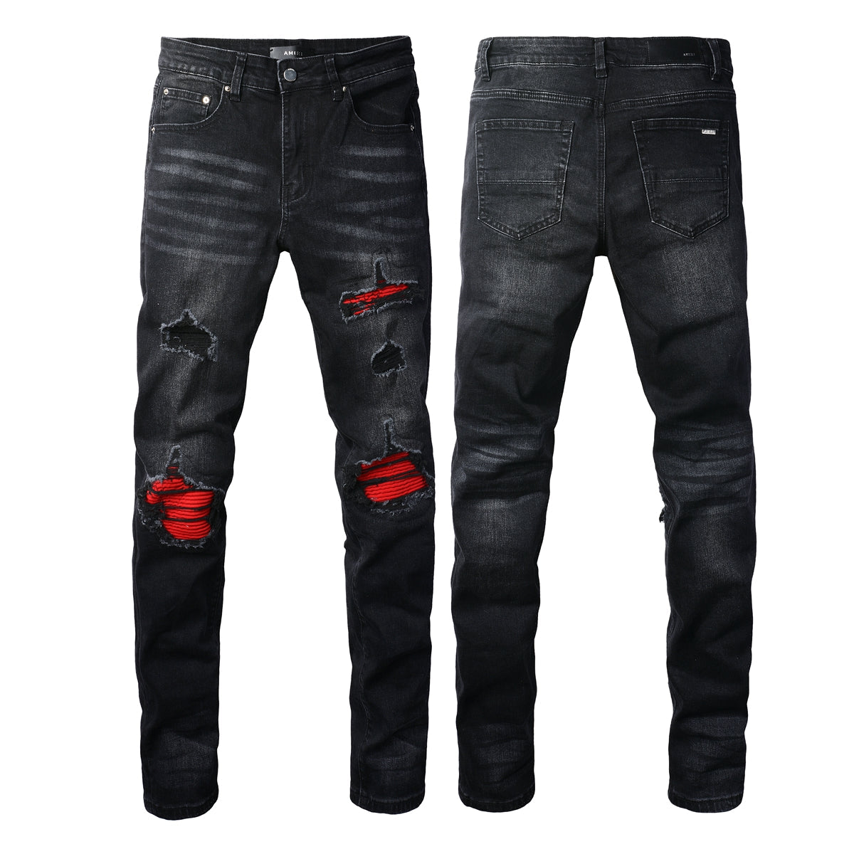 AMIRI jeans zipper detail close-up