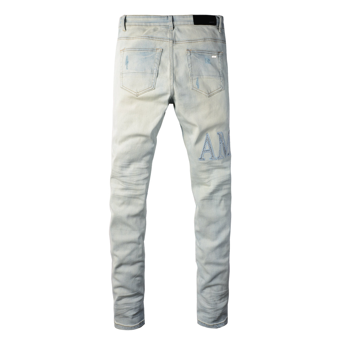 Amiri Crystal Rhinestone Jeans - Back view