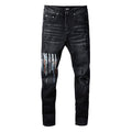 Amiri Paint Drip Jeans Black – Front